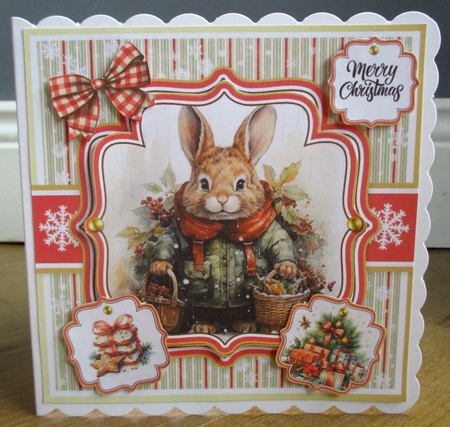 Christmas Rabbits Toppers Set by Johanna Lambert