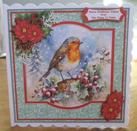 Christmas Robin On Holly - Mini Kit by Johanna Lambert
