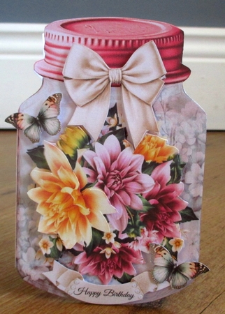Dahlia Mason Jar Shaped Mini Page Kit  by Johanna Lambert
