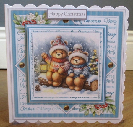 8x8 Mini Kit, Gorgeous Teddys Xmas Lantern by Johanna Lambert