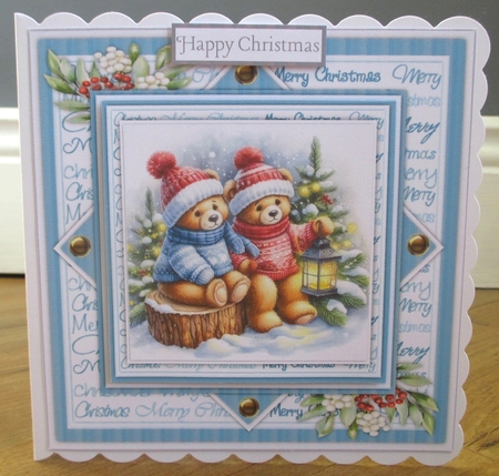 8x8 Mini Kit, Gorgeous Teddys Xmas Lantern by Johanna Lambert