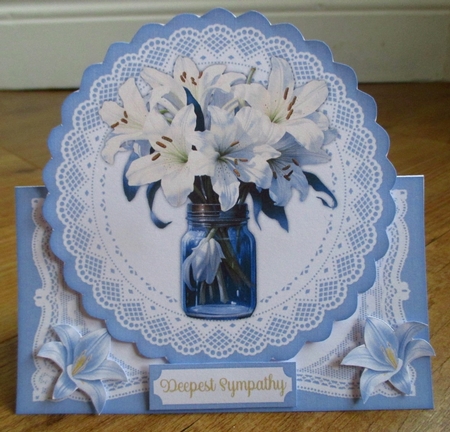 Deepest Sympathy Lilies 6 x 6 Shaped Card Kit by Johanna Lambert