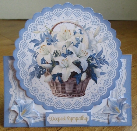 Deepest Sympathy Lilies 6 x 6 Shaped Card Kit by Johanna Lambert
