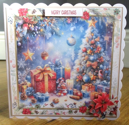 Christmas Joy Vintage Decoupage 6x6ins Topper 3 by Johanna Lambert