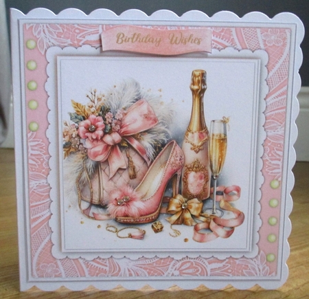 8x8 Mini Kit, Gorgeous Pink Birthday Wishes by Johanna Lambert