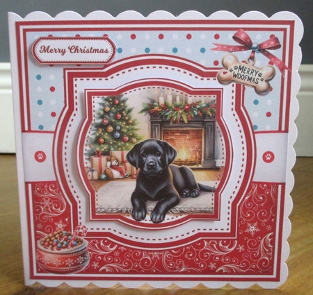 CHRISTMAS BLACK LABRADORS set 2 by Johanna Lambert
