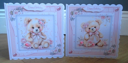 8x8 Mini Kit, Gorgeous Teddy Pink With Flowers by Johanna Lambert