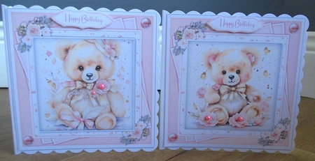 8x8 Mini Kit, Gorgeous Teddy Pink With Flowers by Johanna Lambert