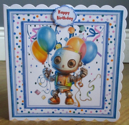 8x8 Mini Kit , Robots Party Time by Johanna Lambert
