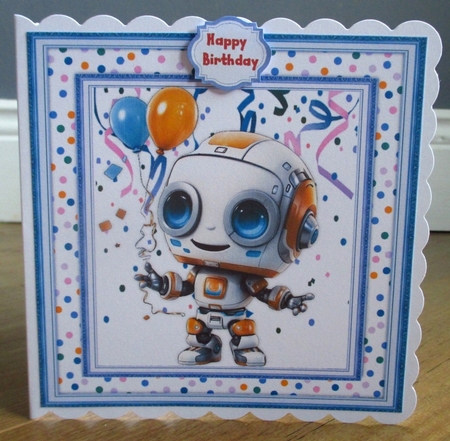 8x8 Mini Kit , Robots Party Time by Johanna Lambert