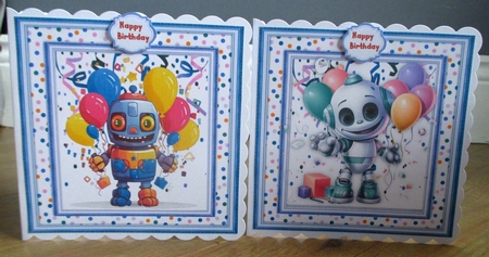 8x8 Mini Kit , Robots Party Time by Johanna Lambert