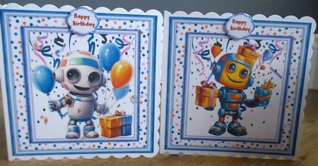 8x8 Mini Kit , Robots Party Time by Johanna Lambert