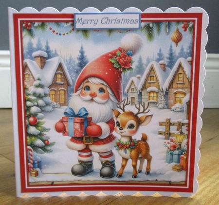 Christmas gnomes CARD FRONTS by Johanna Lambert
