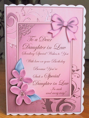 Metallic Daughter in Law Birthday with 3D Decoupage by Johanna Lambert