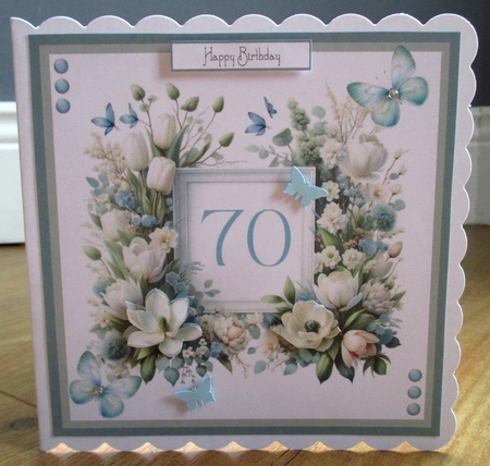 Floral Frame Ages 8x8 Card Front Bumper Kit by Johanna Lambert