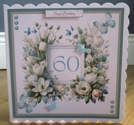Floral Frame Ages 8x8 Card Front Bumper Kit by Johanna Lambert
