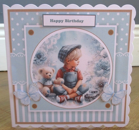 A Boy With His Toys Card & Toppers Set by Johanna Lambert