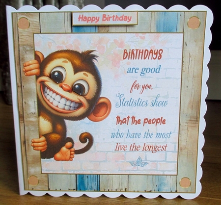 Funny Animals 6 x 7x7ins toppers & inserts kit 2 by Johanna Lambert