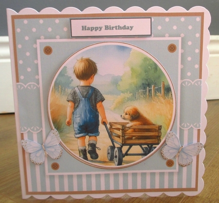 A Boy And His Dog Card & Toppers Set by Johanna Lambert