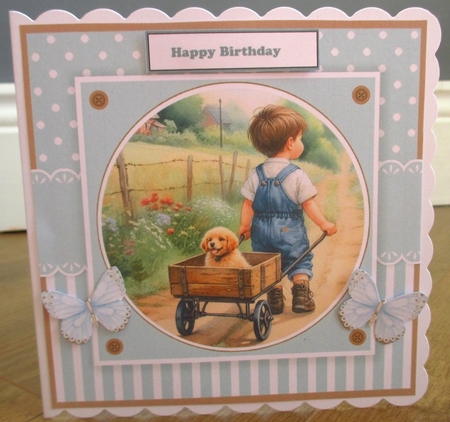A Boy And His Dog Card & Toppers Set by Johanna Lambert