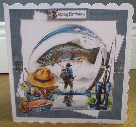 7x7 He loves Fly fishing choice of four mini kit by Johanna Lambert