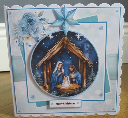 Christmas Nativity Scene Card & Toppers Set by Johanna Lambert