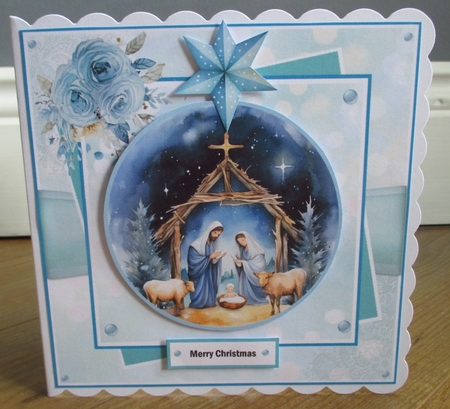 Christmas Nativity Scene Card & Toppers Set by Johanna Lambert