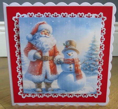 Santa and Snowman No.5 by Johanna Lambert