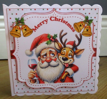 7x7 Santa cheers Christmas choice of four mini kit  by Johanna Lambert