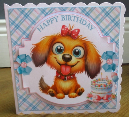 7x7 Doggy birthday wishes choice of four mini kit by Johanna Lambert