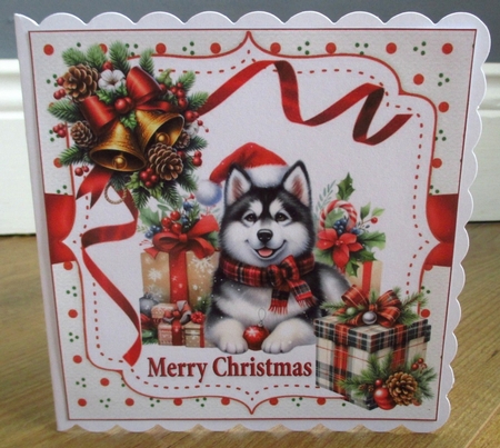 6x6 Christmas dogs choice of four mini kit by Johanna Lambert