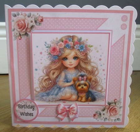 Pretty Flower Girl and Pooches by Johanna Lambert