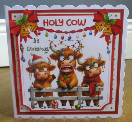 7x7 Holy cow its Christmas choice of four mini kit by Johanna Lambert