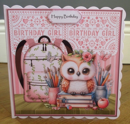 Birthday Girl Cute Owl Mini Kit by Johanna Lambert