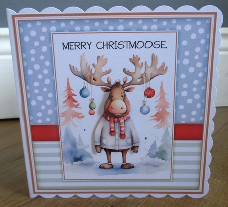 Merry Christmoose Card Front by Johanna Lambert