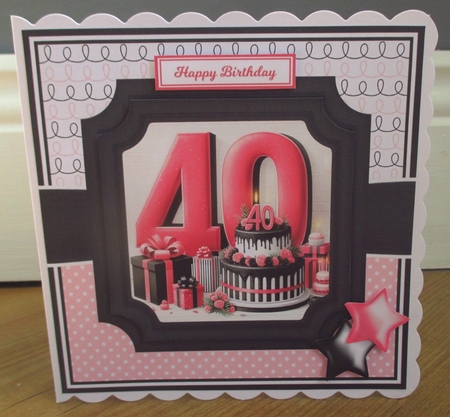 BIRTHDAY AGES 30,40,50 BLACK & PINK by Johanna Lambert