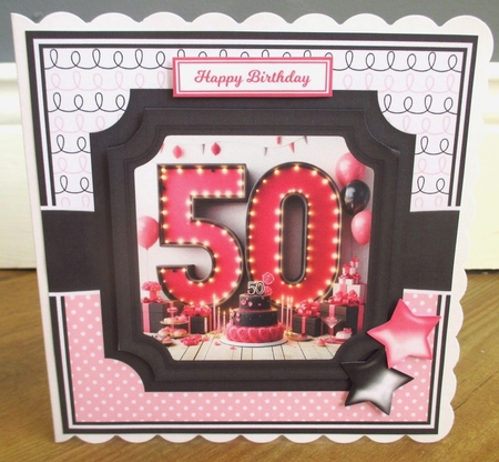 BIRTHDAY AGES 30,40,50 BLACK & PINK by Johanna Lambert