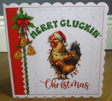 6x6 Cluckin Christmas wishes by Johanna Lambert