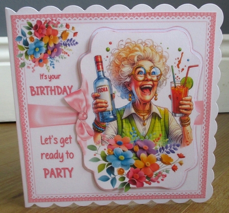 7x7 Lets get ready for a birthday toast choice of four mini kit by Johanna Lambert