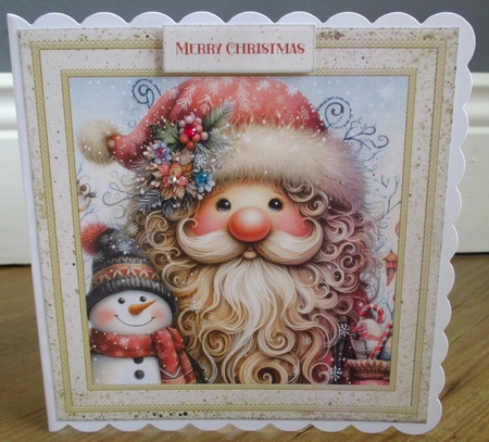 2 Vintage Santa Toppers by Johanna Lambert