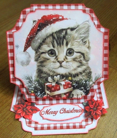 Winter Cat Shaped Easel Card Kit 2 by Johanna Lambert