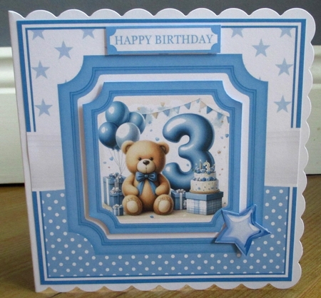 BIRTHDAY BEARS - BLUE by Johanna Lambert