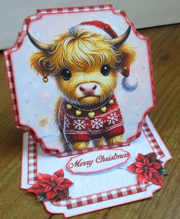 Highland Calf Shaped Easel Card Kit 2 by Johanna Lambert