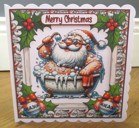 Splish splash Santas taking a bath by Johanna Lambert