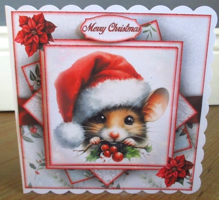 Cute Christmas Mouse Mini Kit 7X7 by Johanna Lambert