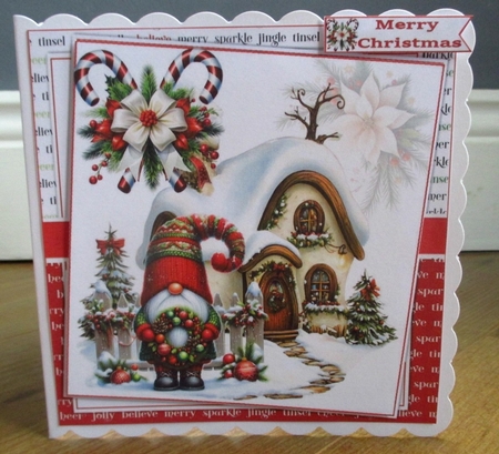 7x7 Gnome for Christmas wishes choice of four mini kti by Johanna Lambert