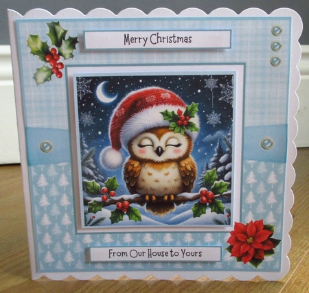Snowy Christmas Owls by Johanna Lambert
