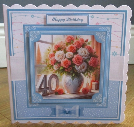 BIRTHDAY FLOWERS AT THE WINDOW by Johanna Lambert
