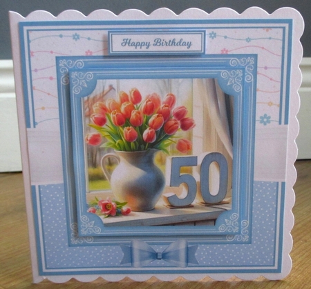 BIRTHDAY FLOWERS AT THE WINDOW by Johanna Lambert