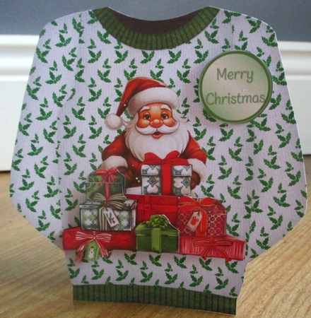 Santas Gifts - Christmas Jumper Card Mini Kit by Johanna Lambert